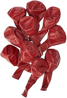 Unique Party 80012 - 12" Latex Scarlet Red Balloons, Pack of 10