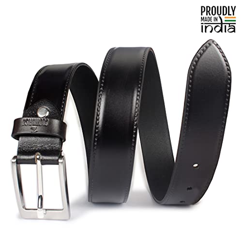 Image of THE CLOWNFISH Men's Genuine Leather Belt with Textured /Embossed Design