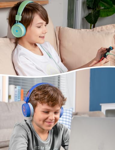 Image of New Bee 2 Pack Kids Headphones with Microphone, Safe Volume Limited