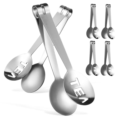 Cabilock 6pièces Pince à Thé Acier Inoxydable Accessoires De Squeeze Pour Sachets De Thé Infuseurs Et Filtres Pour Maison Fêtes