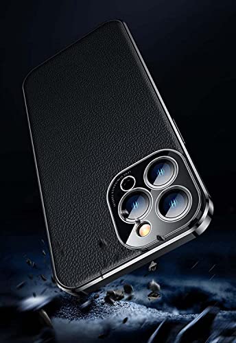Coque de téléphone Apple iPhone 14 Pro Max cuir mince antichoc vert écran - 6