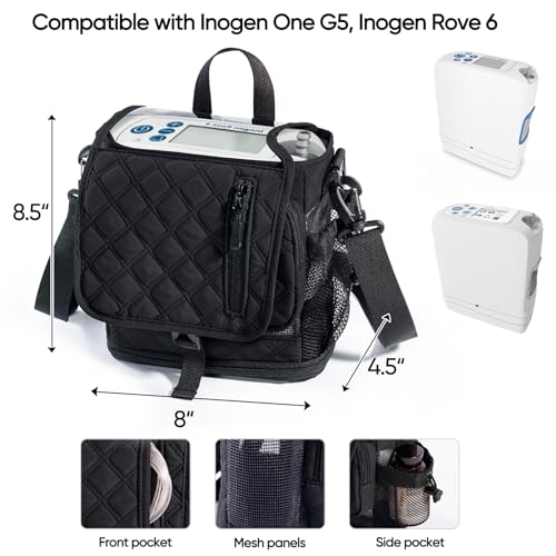 Image of BAGSFY Lightweight Shoulder Carry Bag for Inogen One G5 & Rove 6 - Portable Oxygen Concentrator Tote for Travel