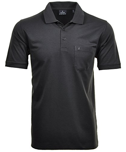 Preisvergleich Produktbild RAGMAN Herren RAGMAN Kurzarm Softknit Poloshirt, Anthrazit (019), 4XL