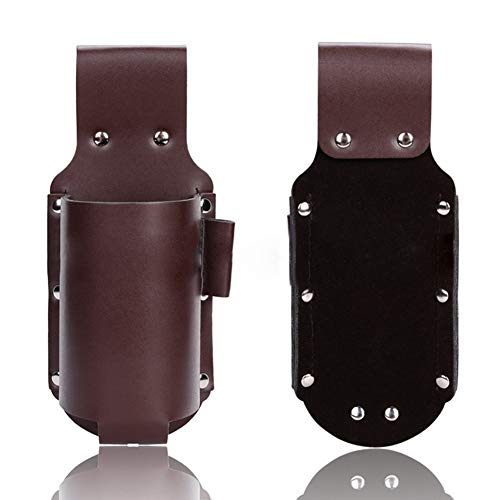 LNIMIKIY Getränke-Dosenhalter, Outdoor-Klettergürteltasche, Flaschenholster, tragbar, aus PU-Leder, zum Trinken, Camping, Bier, Sport, Wandern (braun) Cover