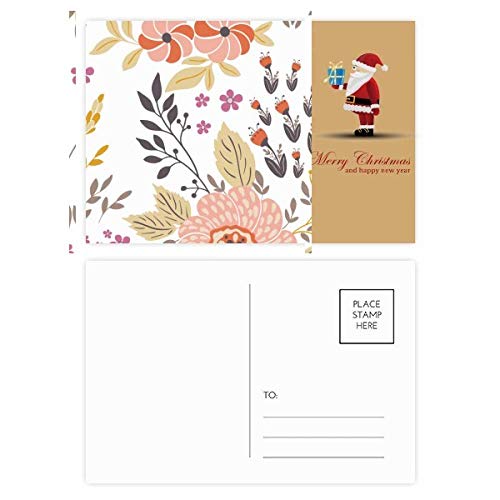 Cartes postales Père Noël lot de 20 avec élégantes fleurs blanches d'oranger