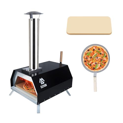 Elevon Pizza Oven Wood Fired Pizza Maker, Portable Stainless Steel,
