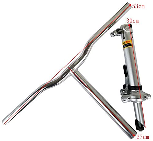 Free-Fly Aluminum Alloy 22.2Mm Folding Stem With Teeth Adjustable Folding Riser Stem Set Bicycle Accessories (Silver) #TOP1