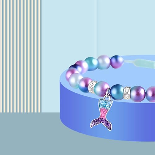 POTUS Mermaid Natural Stone Bracelet for Daughter Granddaughter Niece 4th Birthday Gift4