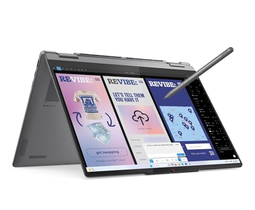 Image of Lenovo Yoga 7i 2-in-1 2025 Copilot+ PC with Intel Core Ultra 7 256V Processor, 1TB SSD, Yoga Pen, 14 inch WUXGA OLED Dolby Vision Touchscreen, 16GB LPDDR5x-8533 Memory, 5MP IR Cam, Wi-Fi 7, and Win11 Pro