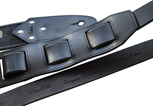 Etabeta Artigiano Toscano Bandoulière pour guitare et basse en coton biologique et cuir véritable – Art. Echobrushed Made in Italy - Les Beatles, Paul McCartney, John Lennon, RIngo Starr, George Harrison Etabeta Artigiano Toscano Bandoulière pour guitare et basse en coton biologique et cuir véritable - Art. Echobrushed Made in Italy – Image 4