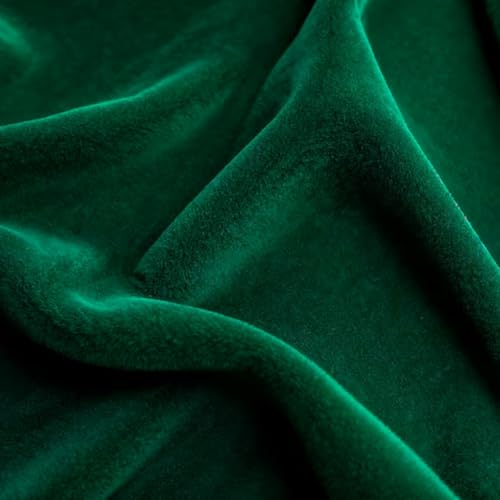 Image of Kingsman Furnitures ABEL Rattan Teak Wood Accent Arm Chair for Home Bedroom, Living, Dining, Drawing Room | Ultra Soft and Comfortable for Stress Free | Removable Cushion (KF-Bronx-ForestGreen-Velvet)