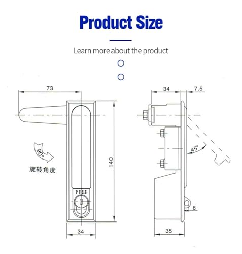 Serrure d'armoire de commande d'interrupteur pour atelier de bricolage - 7