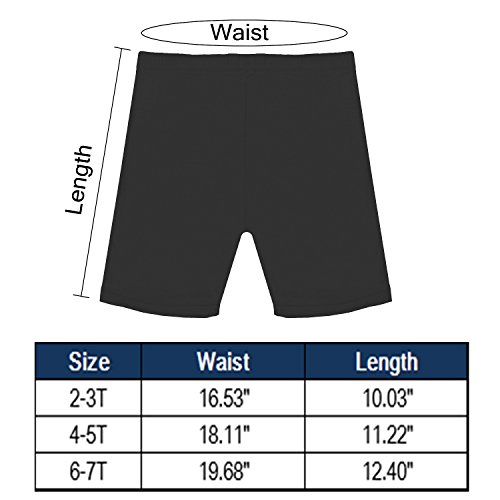 Freenfond Girls Dance Shorts For Sports, Play Or Under Skirts, Pack Of 6 Black #TOP1