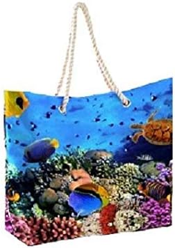 Beach Tote Bag, Hand Bag, Shoulder Bag Canvas Shopping Totes with Cotton Rope Handle - 45 x 45 cm