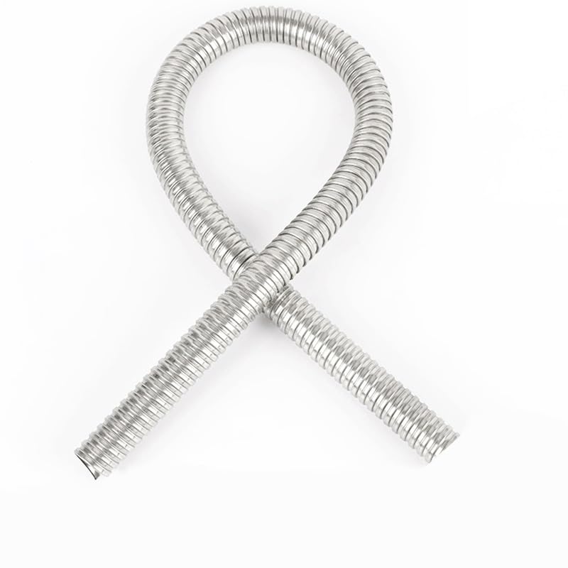 Manguito de Tubo Flexible de Cable de Manguera roscado de Tubo de Metal de Acero Inoxidable 304 de 1m de Longitud, for Piezas de Bricolaje de Manguera de protección(75mm)