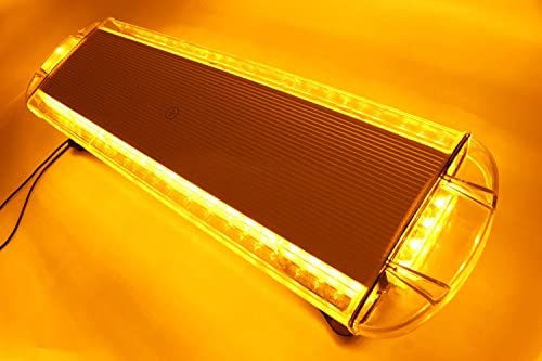 ZHJBD Traffic Safety Warning Lights,56W 56 LED Vehicle Strobe Emergency Warning Flash Wrecker Flashing Light Bar Beacon lights 12/24V //24 (Color : Amber)