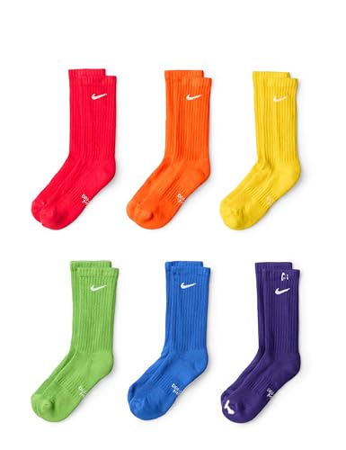 Image of Nike Unisex Kids' Everyday Cushioned No-Show Socks (6-Pack) | Boys and Girls