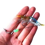 NO LOGO ZZB-lure, 1pc en Caoutchouc Souple en Plastique crevettes leurres de pêche Lumineux Noctilucent Nuit appâts de pêche Pesca pêche agrès (Color : Yellow)