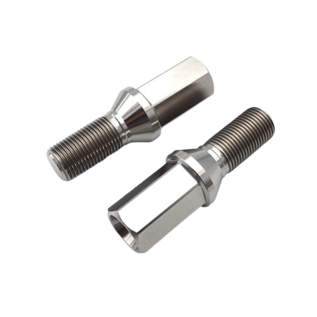Śruby do Kół dla BMW, dla Mini, Dłuższa śruba koła z łbem sześciokątnym i stożkowym gniazdem 17 mm, tytanowa, M14x1,25