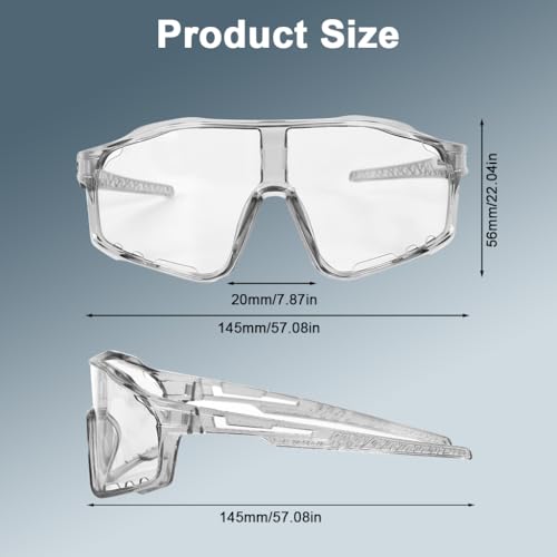 Image of STHIRA Sports Sunglasses Fashion Photochromic Riding Sunglasses Adaptive Cycling Glasses UV400 Protection Streamlined Unisex Outdoor Bike Sunglasses with Storage Case for Running, Hiking, Cycling