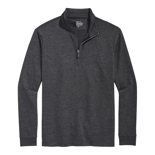 vineyard vines Men's Herringbone Bluffs Performance Quarter-Zip