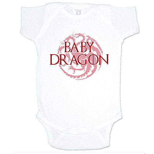 Image of Game of Thrones Baby Dragon White Infant Bodysuit Onesie
