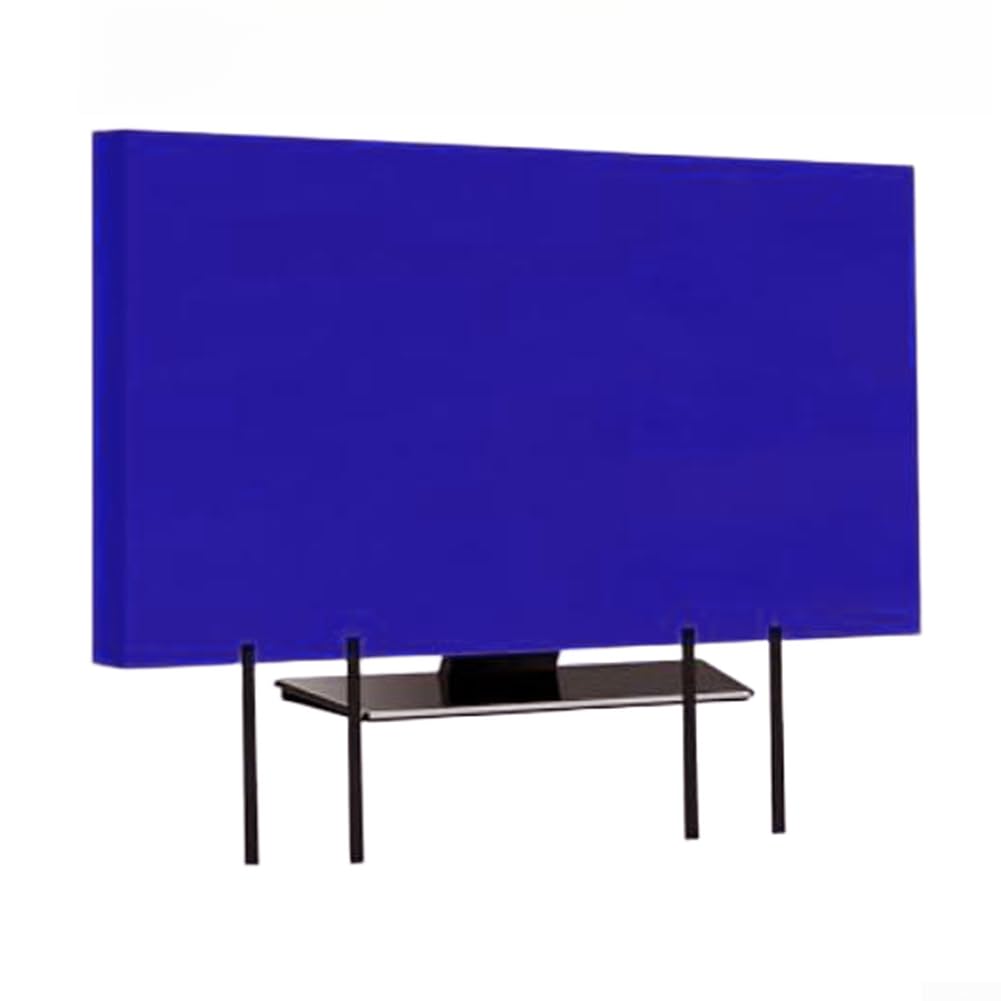 Copertura per televisore in feltro resistente ai graffi, con cinghie di sicurezza per schermi LED LCD al plasma per evitare danni alla polvere durante il trasferimento e lo stoccaggio, blu (190,5 cm)