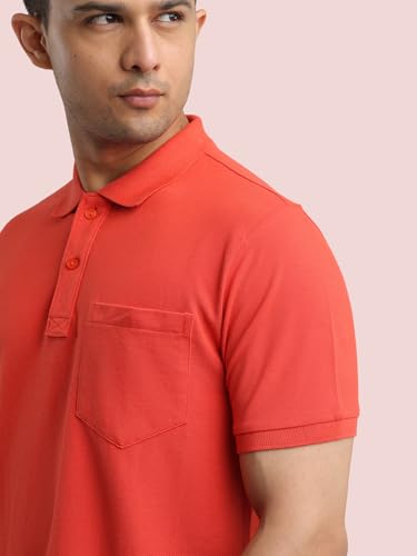 Image of Rupa Bumchums Men Super Combed Cotton Solid Half Sleeve Club Collar Polo Regular Fit T-Shirt with Chest Pocket