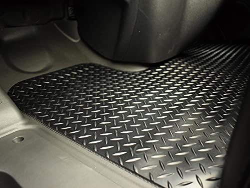 Floor Mats for Citroen Dispatch (2016+) Rubber Tailored Fit Van Mat Set Black Accessory Custom Fitted 1 Piece Front - Anti-Slip, Heavy-Duty & Waterproof with Clips