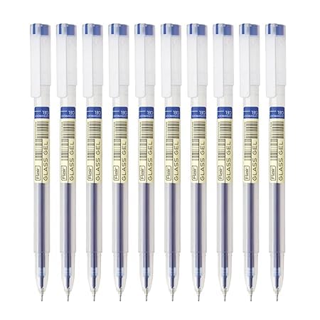 Flair Gel Pens, 0.6mm Tip, Water Proof Ink, Smudge Free Writing, Pack of 10, Blue
