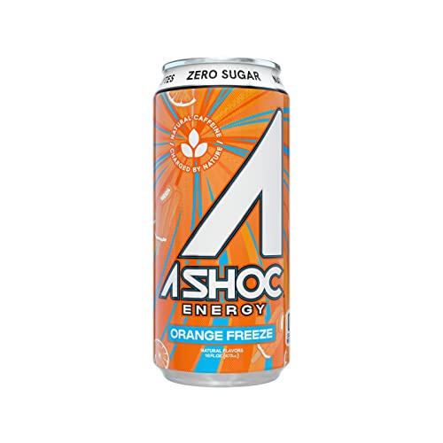 A Shoc Performance Energy Drink, Orange Freeze, 16 Ounce Can, Natural Energy Blend, Bcaas, Ocean Mineral Electrolytes, And No Chemical Preservatives, 12-Pack #TOP5