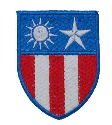 WWII 14th USAF Flying Tigers CBI China-Burma-India Theater Embroidery Patch Military Tactical Morale Patch Badges Emblem Applique Hook Patches for Clothes Backpack Accessories