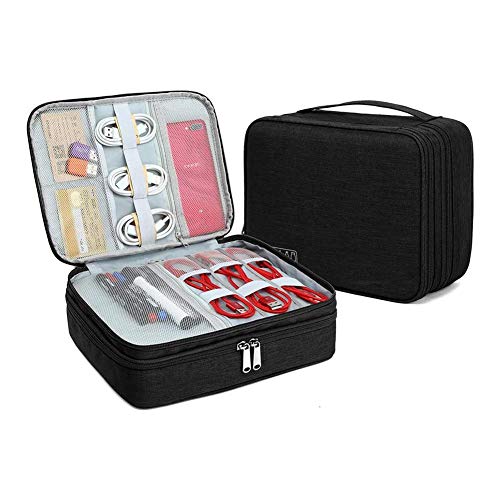 Kabel Taschen Elektronische Tasche Kabeltasche Elektronik Zubehör Organisator Universal Travel Kabel Organizer Tasche 28 X 21 X 9cm Für Handy, Kabel, Festplatte, USB Sticks, SD Karten Cover