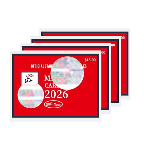 LPPROTECTOR Mahjong Card 2026 Official Revision 4pcs American Mah Jongg Large Print Hands & Rules Guide with Beginner Video Tutorial