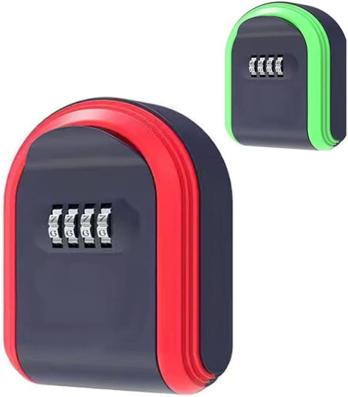 JSEIAJB Wall-Mounted Key Safe Mini Storage Box Lock Combination Indoor and Outdoor Use Code(D)