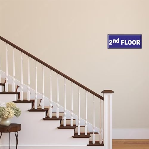 Image of ATTRACTSO - 2nd Floor Sign Self Adhesive Laminated Sticker for Home, Office, Shop, Hospital, Hotel, Theatre, Restaurant - 12 inchx5 inch inch (Blue)