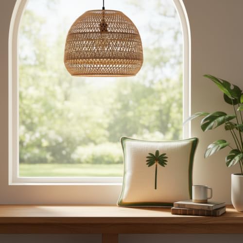 Image of Palm Stories Cushion Cover Set, Plant Pattern | Decorative Pillow Cover & Throws, For Living Room & Bedroom