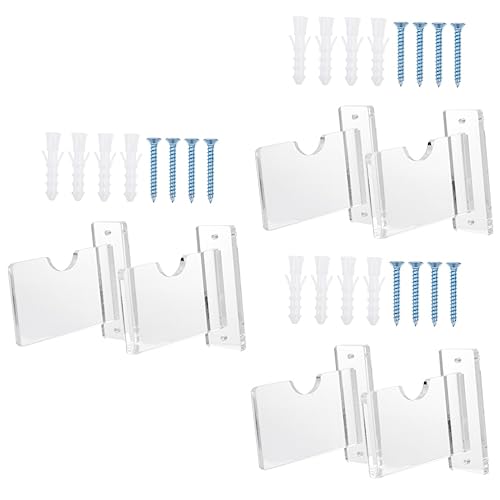 INOOMP 3 Conjuntos De Bastões De Hóquei Cabides Transparentes Suportes De Prateleira Transparentes S