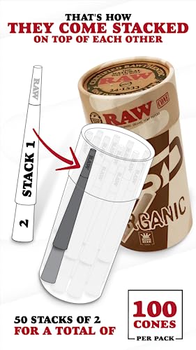 RAW-Cones-Organic-King-Size-100-Pack-Slow-Burning-Pre-Rolled-Cones-with-Tips-Included