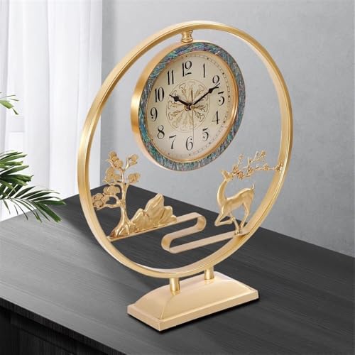 Relojes de mesa de latón analógicos para decoración de salones 6