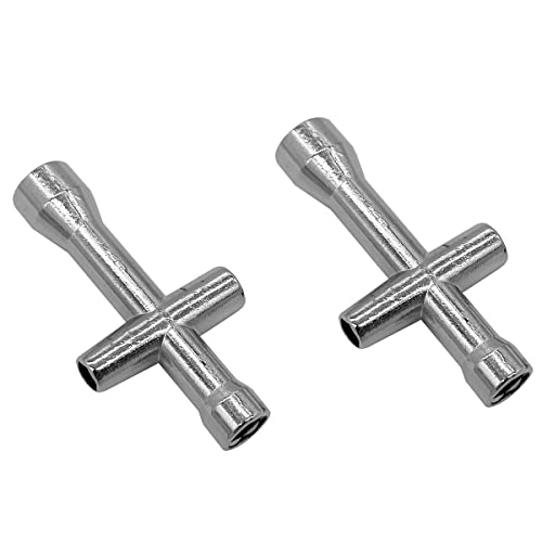 Yaohappy 2 Pack 4mm 5mm 5.5mm 7mm Cross Wrenches Maintenance Tool,Small Sleeve Hex Socket Wheel Spanner for RC Model Car Truck Buggy