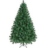 en donde venden arboles de navidad artificiales baratos Aspecto Realista: El árbol de Navidad artificial presenta abundantes puntas que parecen esponjosas desde distintos ángulos. Las gruesas puntas de las ramas se asemejan a la textura de un árbol de verdad, dando un toque vital