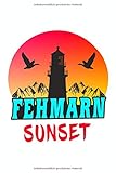  Fehmarn Leuchtturm Notizbuch: Schönes Fehmarn Leuchtturm Notizbuch mit 120 karierten Seiten im A5 Format