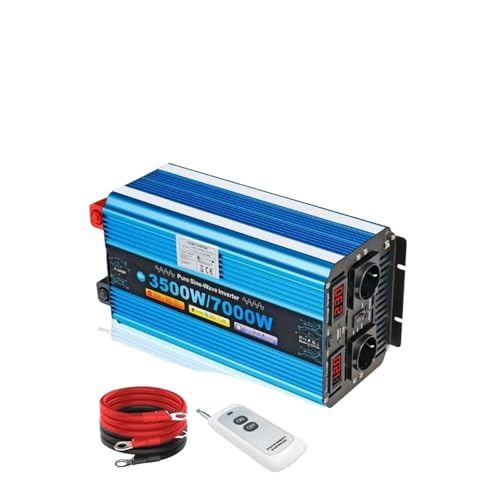 Inversor Corriente Inversor Onda Sinusoidal Pura 8KW CC 12V/24V A CA 220V Control Remoto para Refrigerador Fuente Alimentación Doméstica Convertidor Onda Sinusoidal Pura Transformador(12V 220V 7000W)