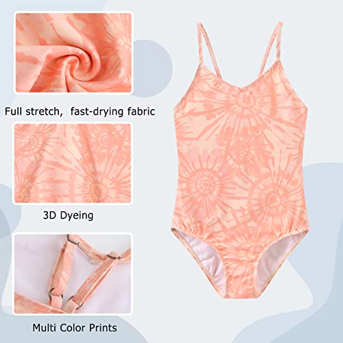 Image of Moon Tree Girls One Piece Swimsuits Ruffle Swimwear Beach Bathing Suit 2-14 Years