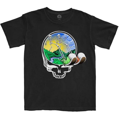 T-shirt Grateful Dead Skeles Stepping Rock Off en coton pour homme et femme