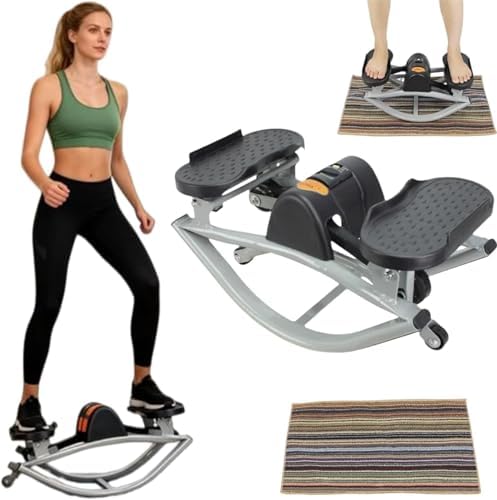 Portable Lateral Rocking Stepper Machine for Leg & Glute Workout, Low-Impact Side-to-Side Fitness Equipment for Home Use, Ideal for Cardio & Strength Training