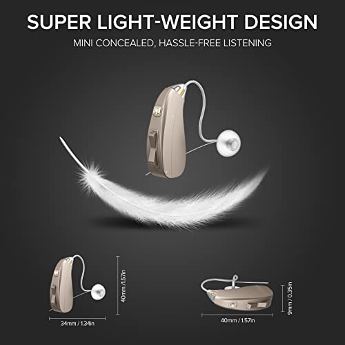 Coniler Hearing Aids Rechargeable, Noise Reduction & Adaptive Dual Directional Microphones, Smart Digital Hearing Amplifier With Charging Case For Seniors Chip Upgrade #TOP4