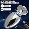 BDSMYEE Elektroschock Analvibrator mit 10 Vibrationsmodi,Analplug Vibrator mit Fernbedienung,Prostata Stimulation Männer,erotisches Analspielzeug für Paare extrem sex (Silber) #2