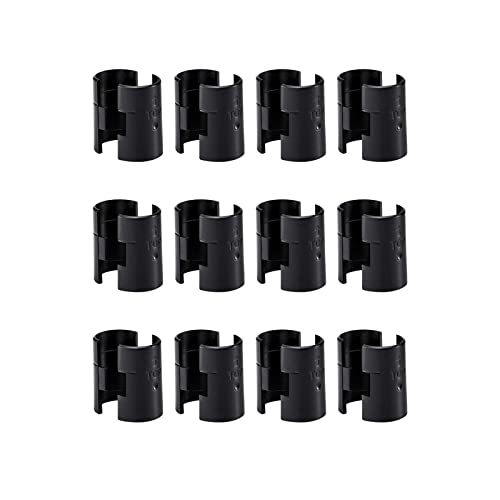 24 Wire Shelving Shelf Lock Clips for 1 Post - 12 Pairs of Shelving Sleeves Replacements for Wire Shelving System Plastic Accessories Parts